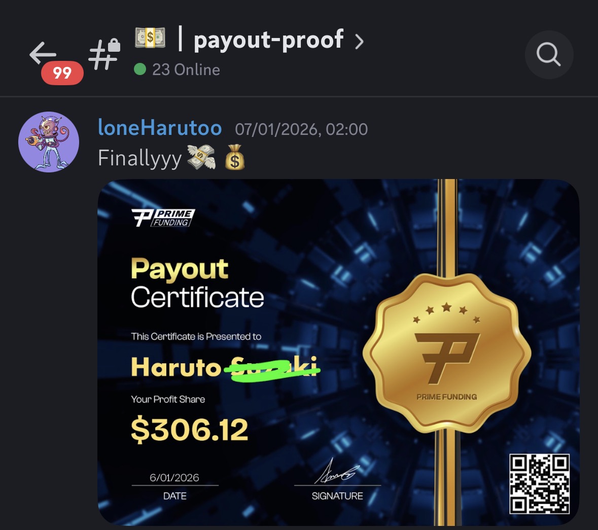 Discord Payout 6