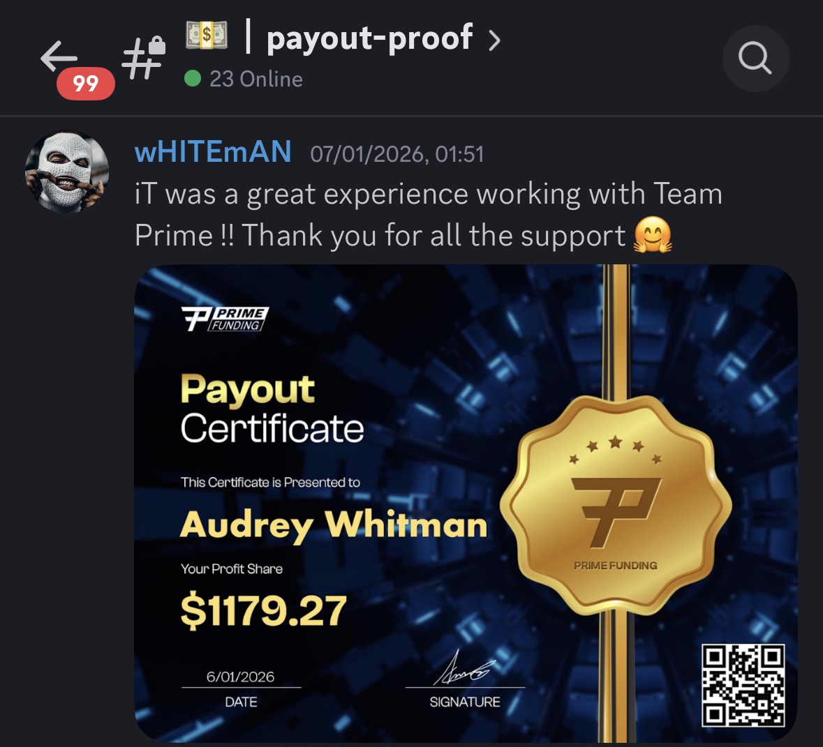 Discord Payout 7