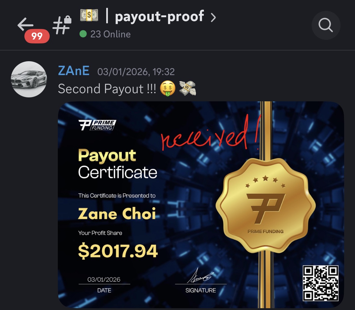 Discord Payout 10