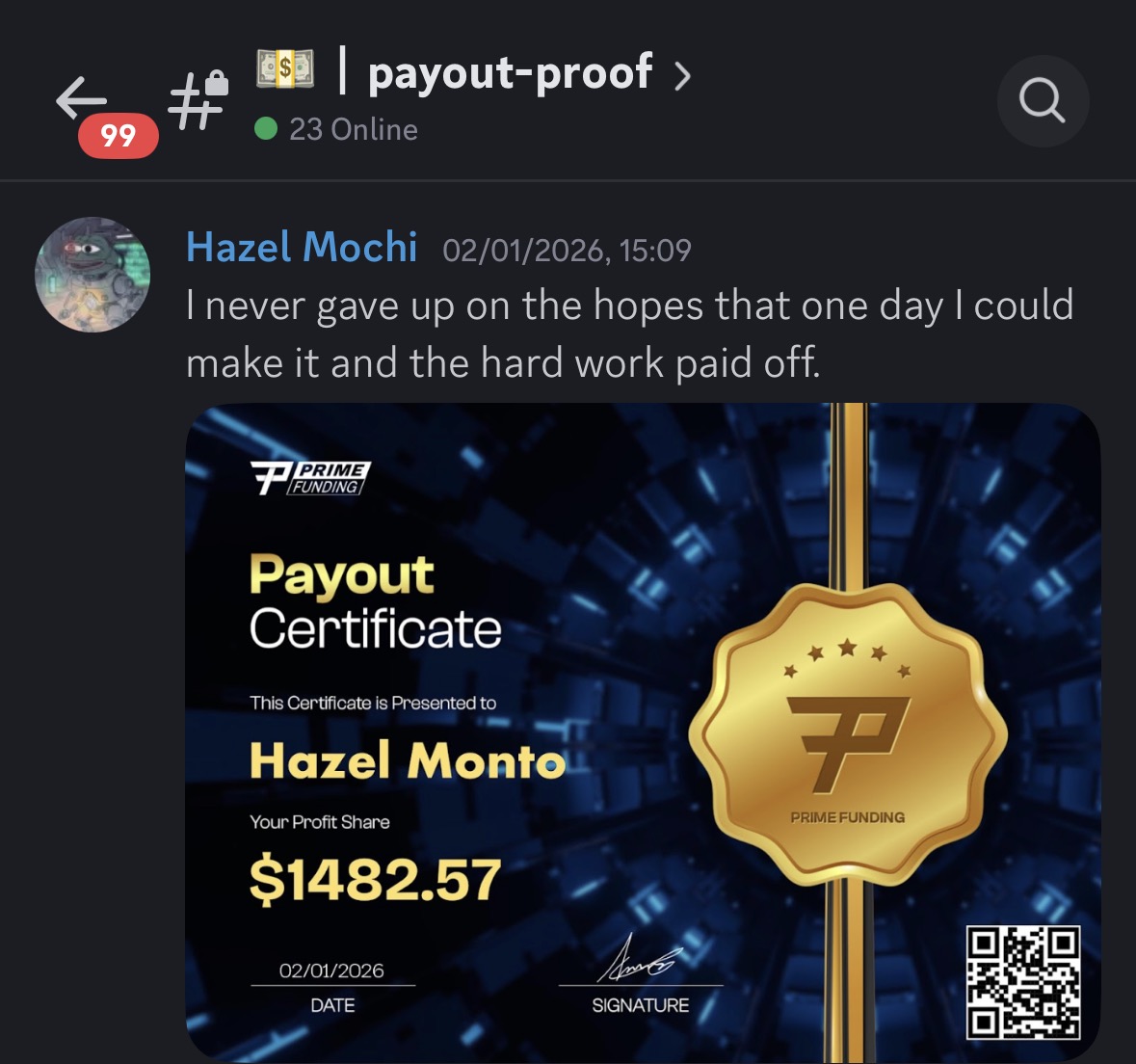 Discord Payout 11